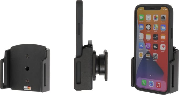 Brodit houder geschikt voor Apple iPhone 15/16/17 (Pro) (Max) Passieve verstelbare houder met swivelmount