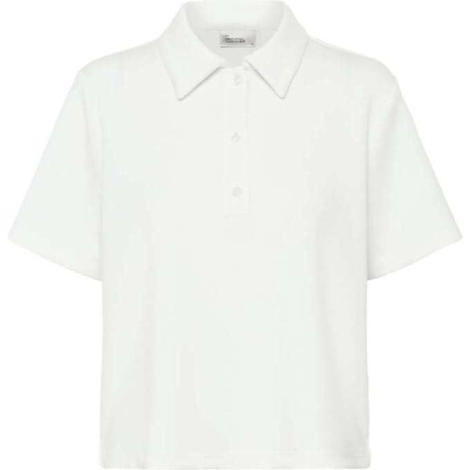 My Essential Wardrobe Mwhelle Polo Tee Tops & T-shirts Dames - Shirt - Wit - Maat L