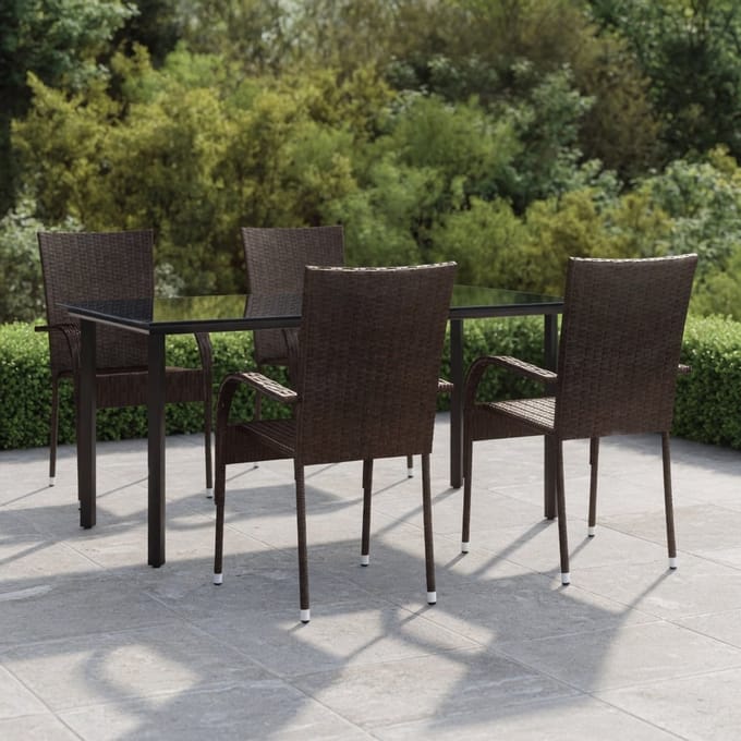 Luxe Poly Rattan Tuinset – Weerbestendig – Bruin – Industrohome