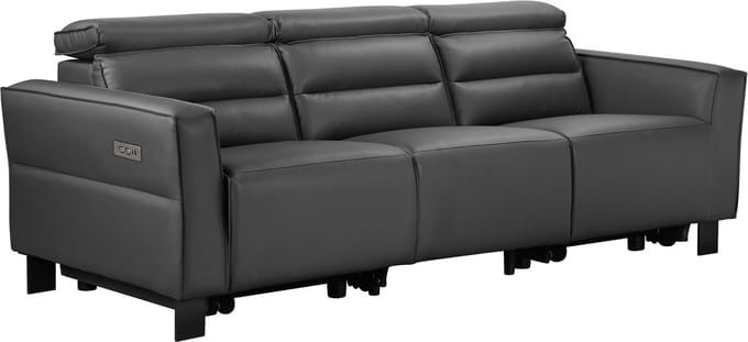 Carpari-3Zitsbank - 2 Elektrische Relax - Grijs PU