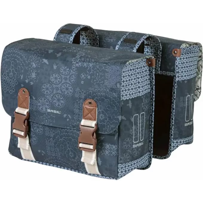 Basil Boheme Dubbele Fietstas - Blauw - 35 Liter