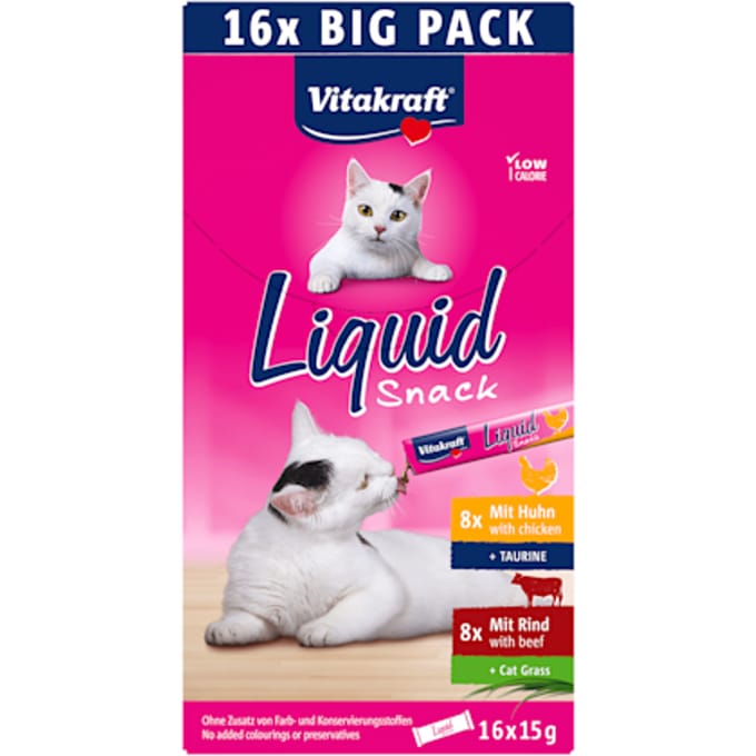 Vitakraft Liquid Snack Multipack - Kip & Rund - 16 x 15 gram