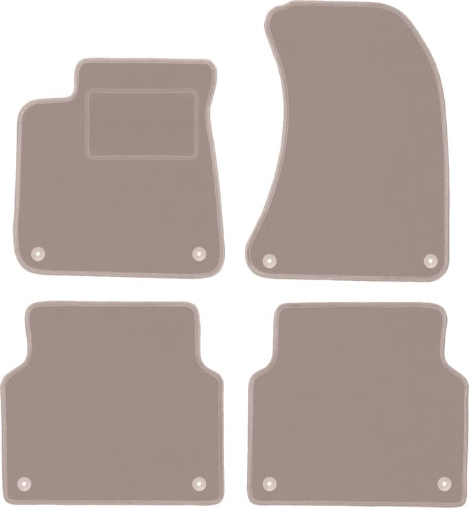 Beige veloursmatten voor: Audi A8 D4 sedan (2009-2017)