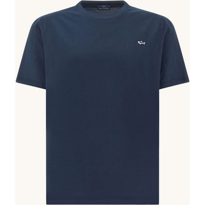 t-shirt in katoen jersey man blauw