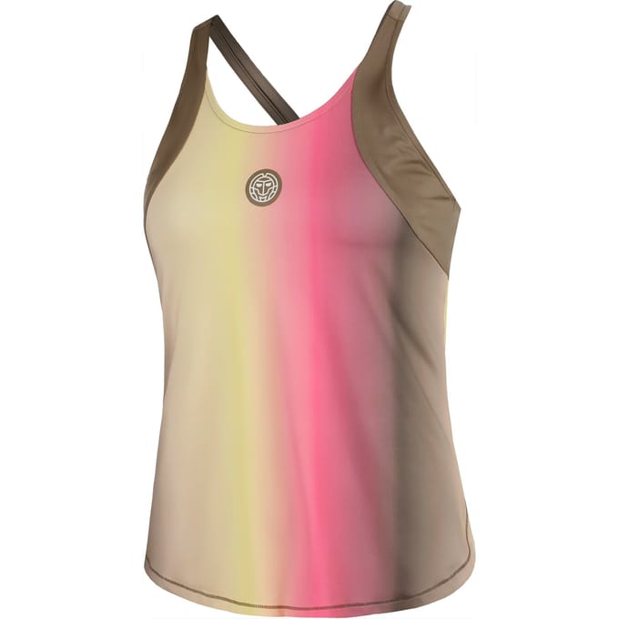 BIDI BADU Spectrum Tanktop Dames-Bruin,Geel