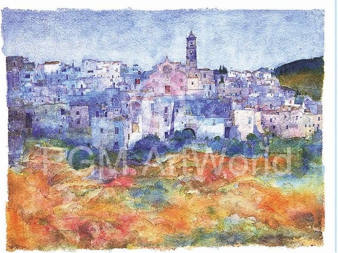 Kunstdruk Ralf Westphal - Miglionico / Basilicata 100x70cm