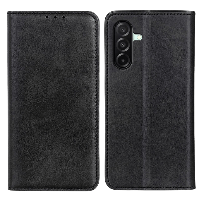 CaseBody Samsung Galaxy A27 Real Leather Wallet Hoesje Zwart