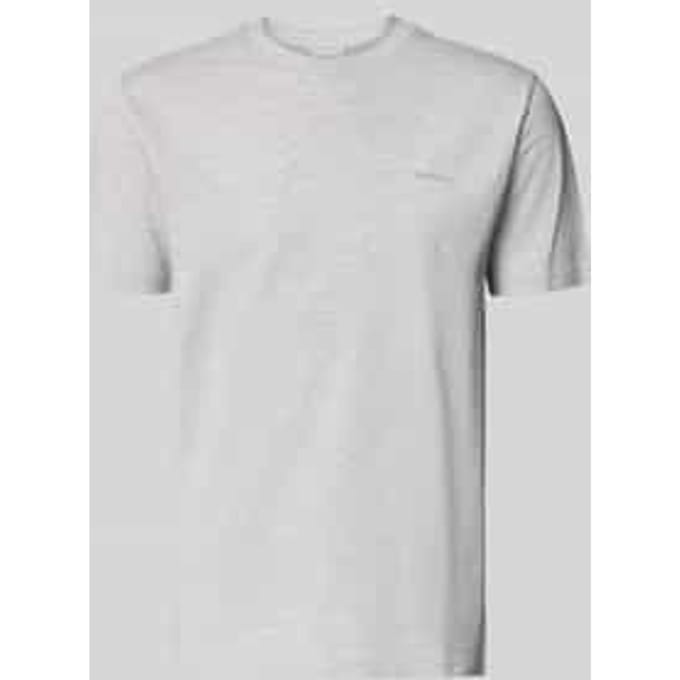 T-shirt met ronde hals en labelstitching