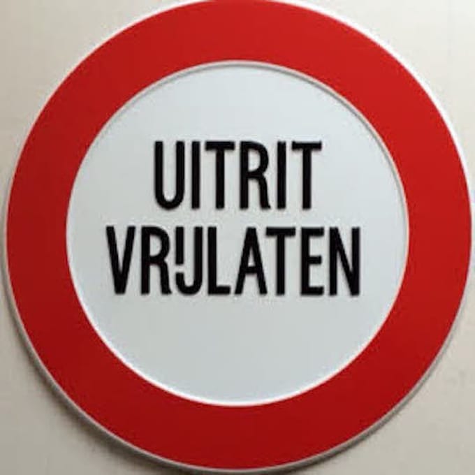 Uitrit Vrijlaten Bord / 18 cm diameter / Aluminium