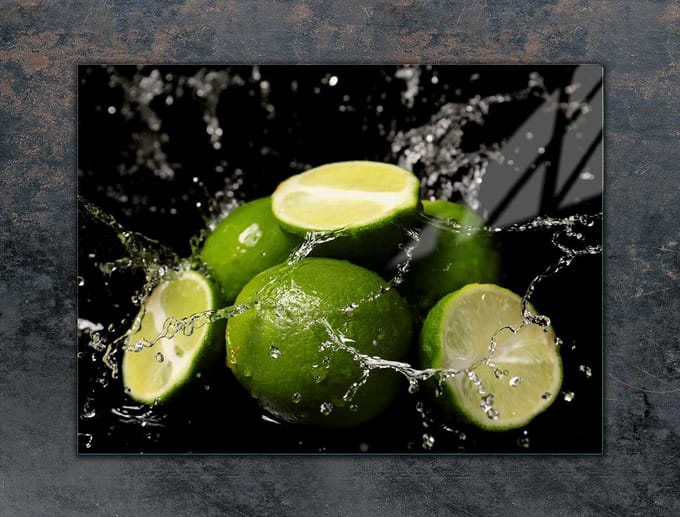 TMK ArtDeko - Snijplank - 70x52 cm - Limonkekleur - Glas