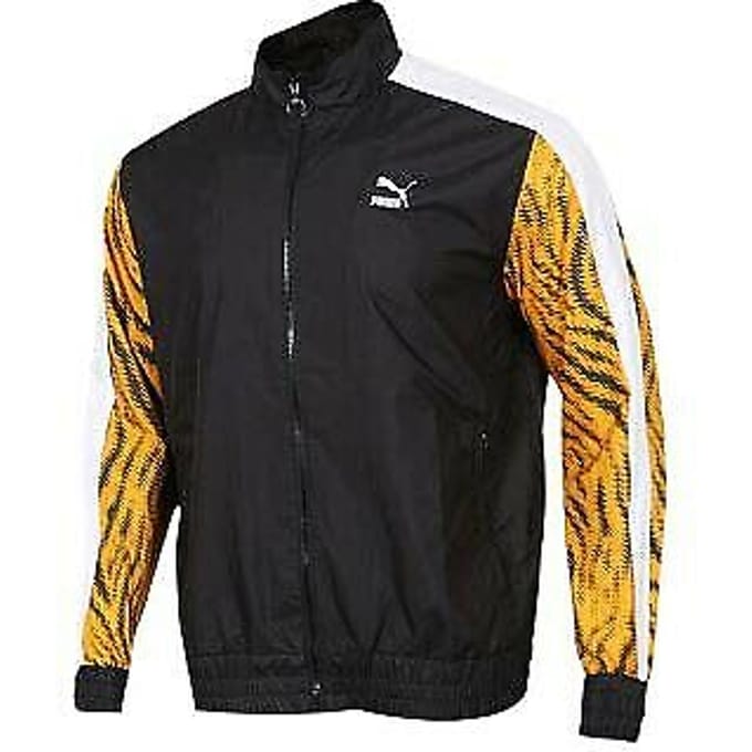 Puma Wild Pack Woven Full Zip Up Track Top Jas Zwart Heren 579510 21