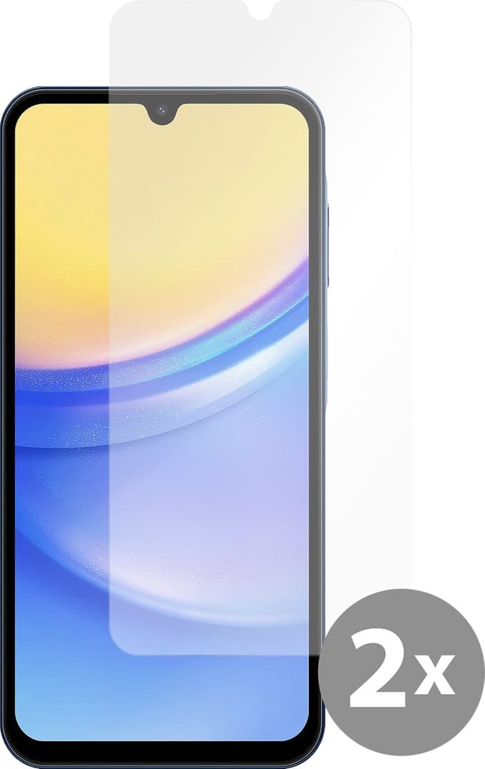 Cazy screenprotector geschikt voor Samsung Galaxy A15 (4G/5G) - Screenprotector Gehard Glas - 2 Stuks
