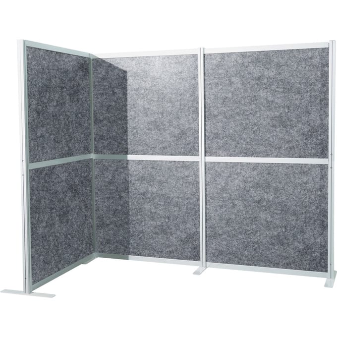 Akoestische scheidingswand / scheidingswand FLEXMIUT MODUL L 167x192 PET grijs hjh OFFICE