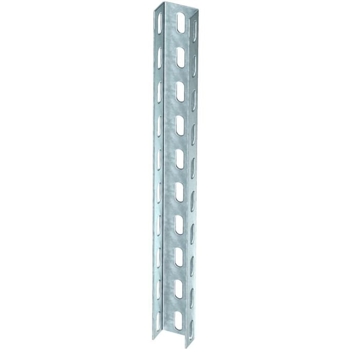 Perforated U Steunbeugel 50x30x400mm Gegalvaniseerd Staal - 6342306