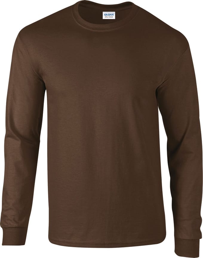 Gildan - Ultra Cotton™ Long Sleeve T-Shirt - Dark Chocolate - L