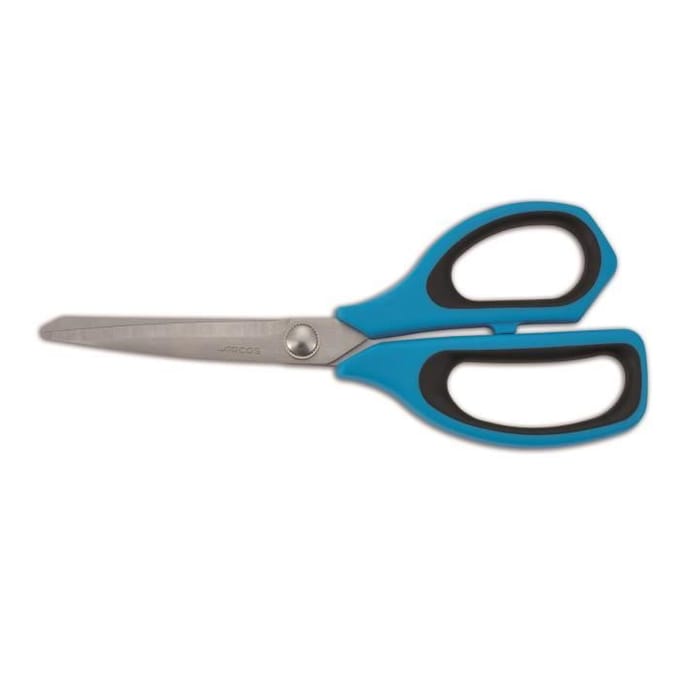 Ciseaux de cuisine Arcos 185623 acier inoxydable et mangue Polypropylène + 215 mm élastomère bleu sous blister.