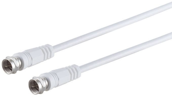 F-Stecker - F-Stecker, C-PIN, >100 dB, weiß, 7,5m