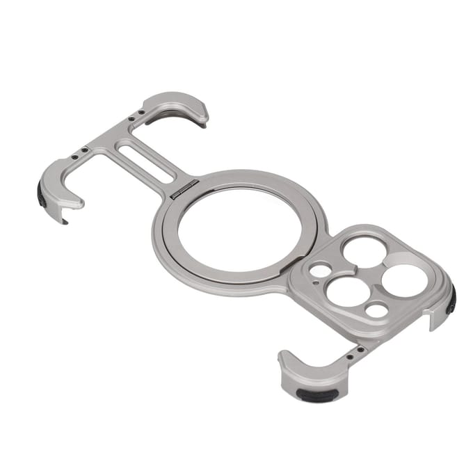 Telefoon Frameloze Hoes met Standaard Schokbestendig Magnetisch Ultra Dun 17mm Draad Beschermhoes voor IOS gray