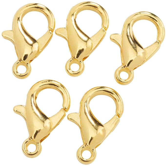 Karabiner goudkleur 12 millimeter 5 Stuks