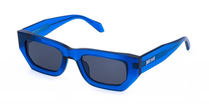 Just Cavalli SJC170 Blu trasparente lucido 52/21/140 UNISEX Zonnebrillen