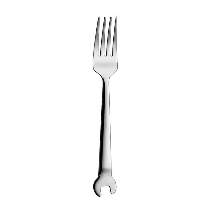 Vaisselle en Acier Inoxydable 304 Fourchette Créative en Forme de Clé Fourchette de Table Fourchette à Steak pour Fruit Dessert Thé Pique-nique white