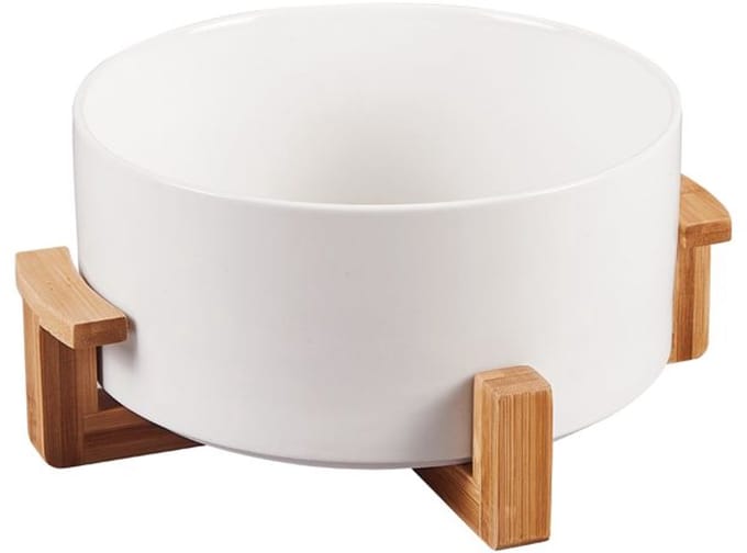 BRICARD LOIRE SCHAAL MET STAND | Ø21,6X12,6 CM WIT - BAMBOO