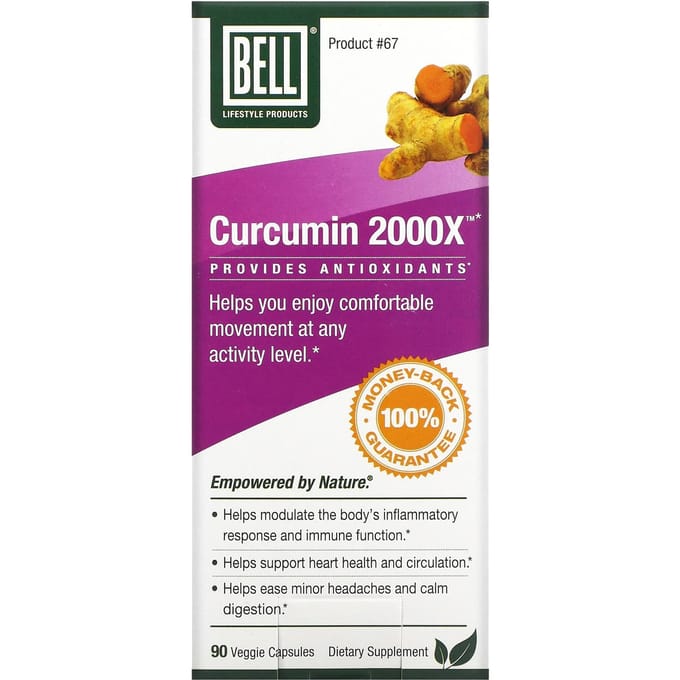 Bell Lifestyle, Gurgumin 2000X, 90 Capsules