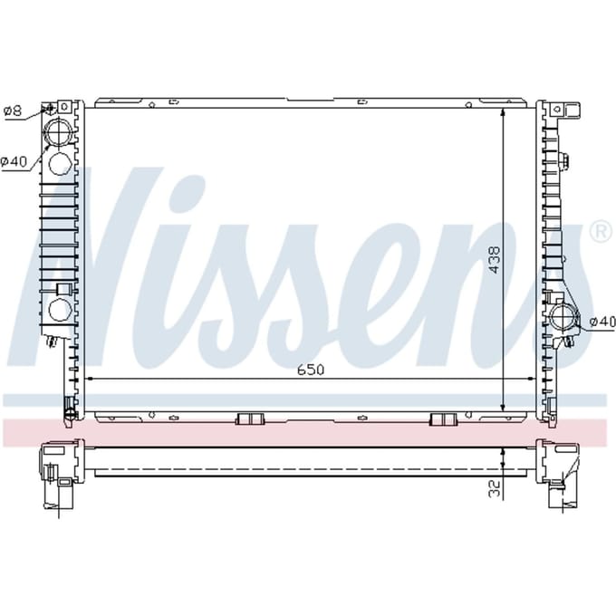 Radiator, motorkoeling NISSENS 60622A