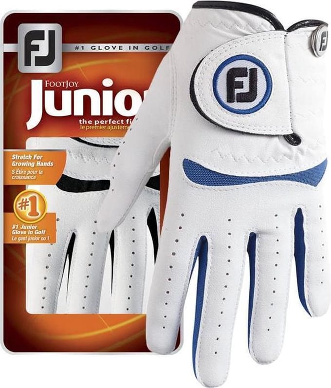Junior handschoen - Wit/Cobalt