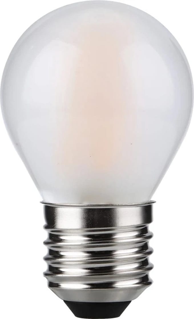 SPL E27 LED Lamp 4W Dimbaar - CRI 93 - Extra Warm Wit - LED Filament G45 - Melkglas - Vervangt 30W - Per Stuk