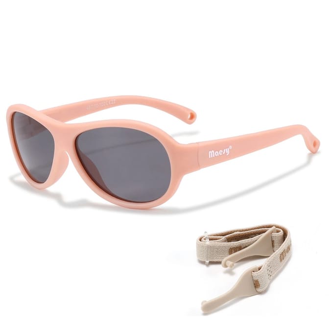 Maesy Baby Zonnebril Joya - 0 t/m 2 Jaar - Elastiek - Flexibel - UV400 Bescherming - Licht Roze