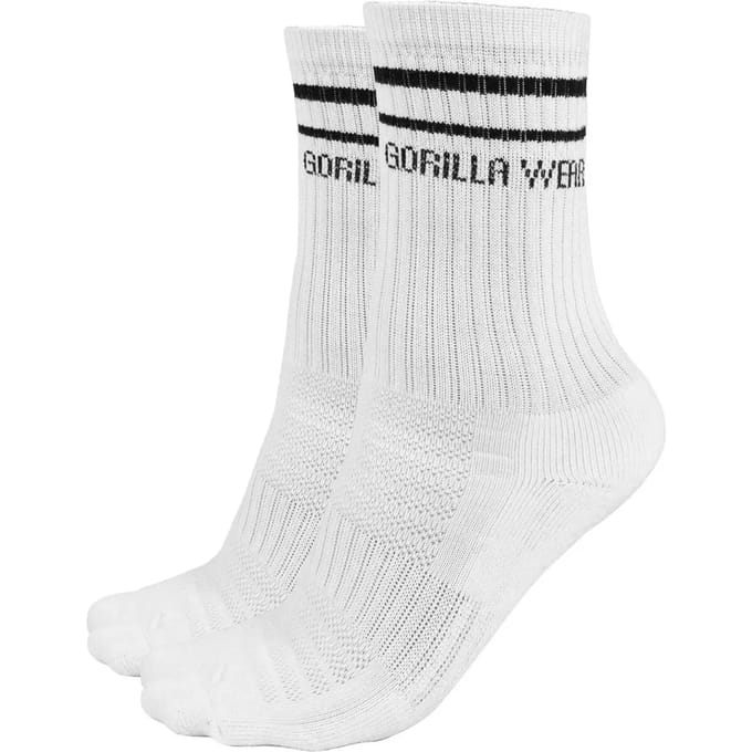 Gorilla Wear - Crew Sokken 2-Pack - Wit - EU 39-42