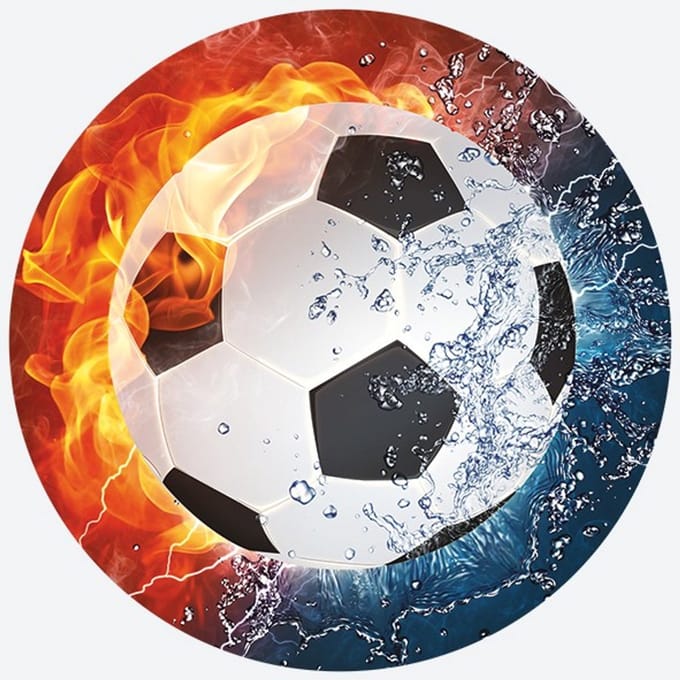 Daisy - Papieren bordjes 18 cm - Football on Fire & Water