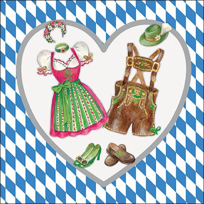 Servetten/ Napkin 33 Bavarian clothes FSC Mix