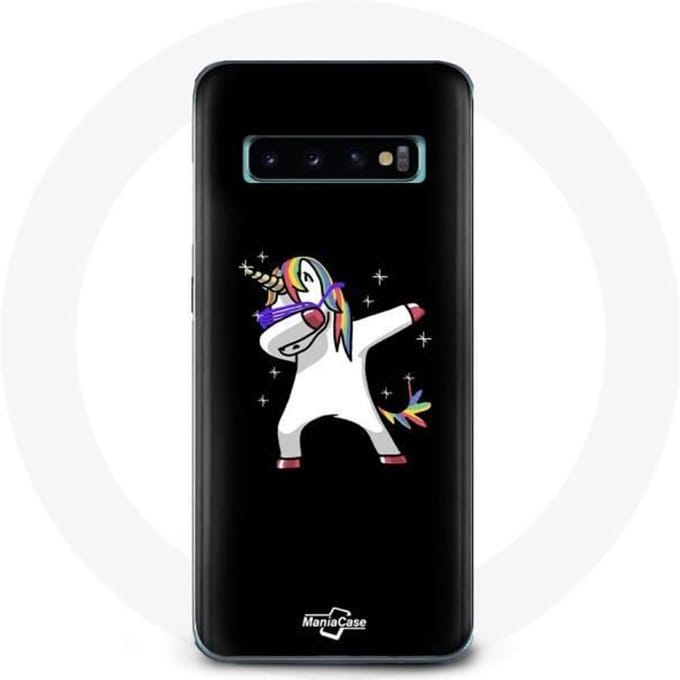 Coque - Dab - Samsung Galaxy S10 Plus - Souple - Noir - Licorne