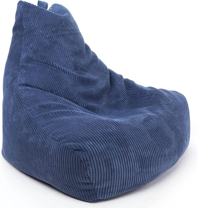 Comfortabele Fluvelen Zitzak Fauteuil Maat S voor Ontspanning Binnen