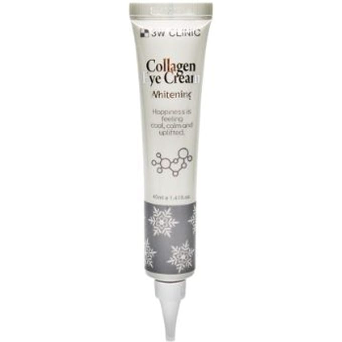 Crème Yeux Collagen 3W Clinic Blanchissante 40ml – Soin Yeux Éclaircissant & Raffermissant white