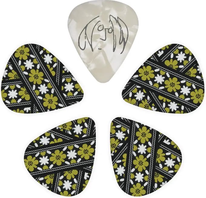 D'Addario 1CWH4-02JL John Lennon Rooftop Signature 0.70mm Plectrum 10-Pack
