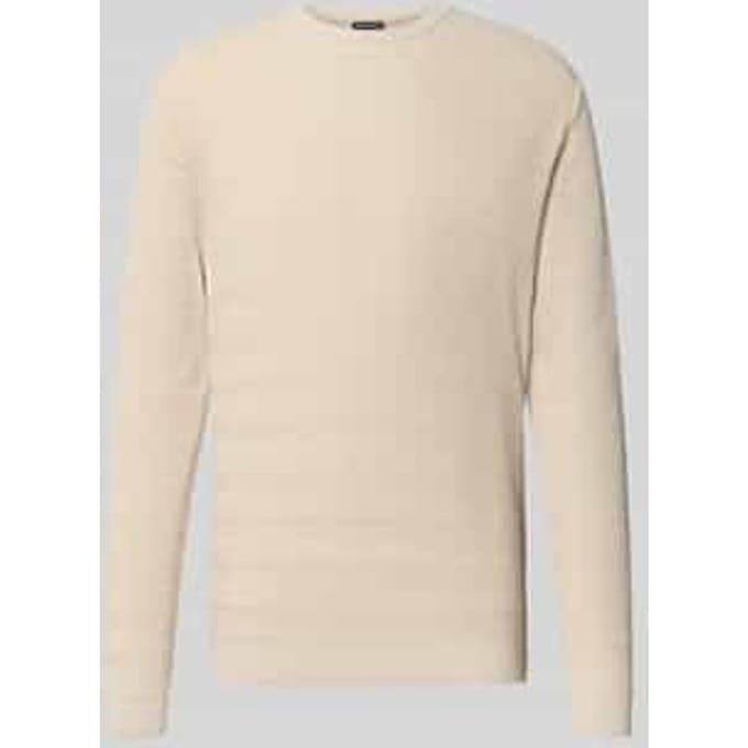 Regular fit Gebreide pullover met ronde hals