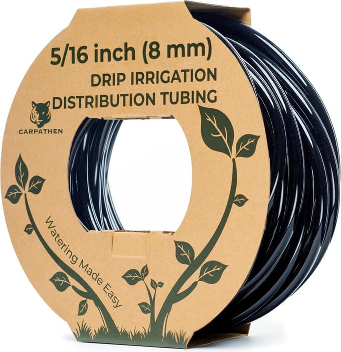 Flexibele Zwarte Druppelslang voor Tuinirrigatie - 60 Meter Hoofdleiding