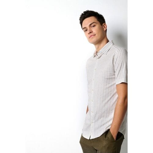 Desoto Overhemd Stripes Short Sleeve Canvas / male
