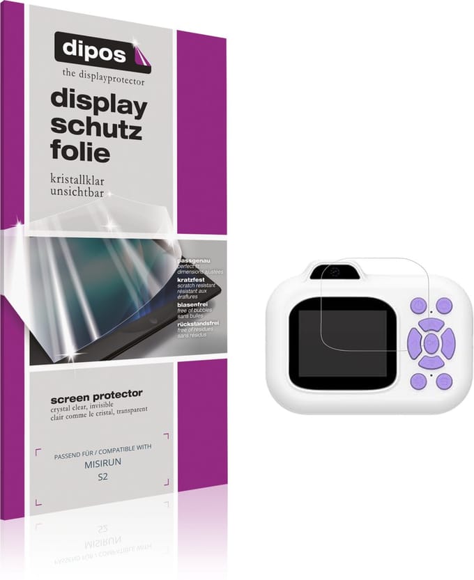 dipos – 4x Beschermfolie geschikt voor MISIRUN S2 | Krasbestendige & heldere Screenprotector Ultra-Thin