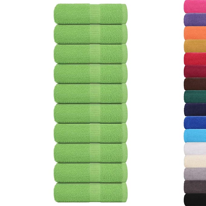 vidaXL - Gastendoekjes - FROGN - 10 - st - 30x50 - cm - 360 - g/m² - appelgroen