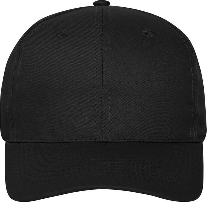 Myrtle Beach 6 Paneel Organic Cotton Cap (Zwart)