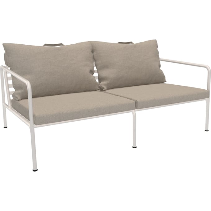 HOUE AVON Loungebank Muted White - Sunbrella Heritage ash