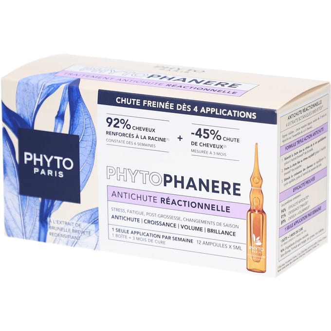 Phyto Phytophanère Reactionele Anti-Haaruitval Behandeling 12 x 5 ml