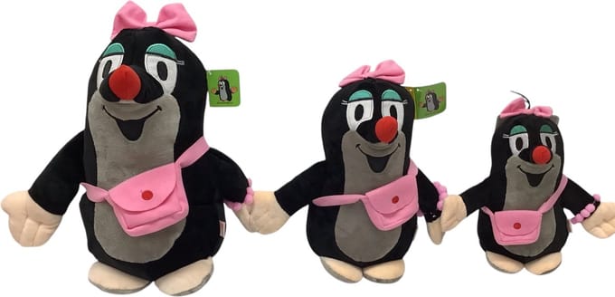 De kleine mol - set van 3 stuks 30 cm 25 cm en 20 cm pluche Little Mole vrouwmol DE AVONTUREN VAN HET MOLLETJE