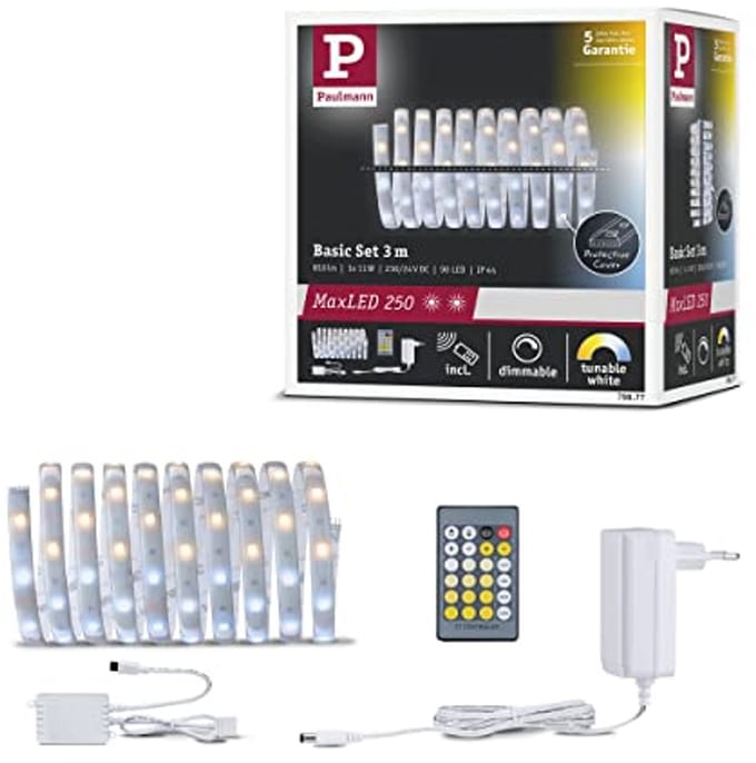 LED Stripe Tunable White Basisset 3m - Flexibele Lichtband met Afstandsbediening