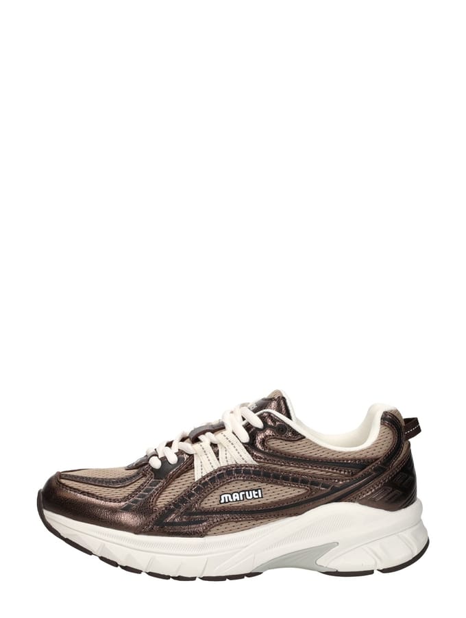 Maruti Nola leather brown metallic lage sneakers dames