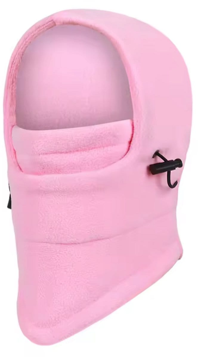 Fleece Bivakmuts - Wintermuts - Motormasker - Balaclava - Wintersport - Unisex - Roze